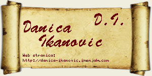 Danica Ikanović vizit kartica